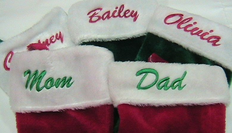 Custom Embroidered Christmas Stockings